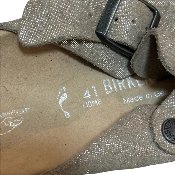 Birkenstock Silver Glitter Mules - Picture 7 of 7